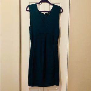 INC Dark Teal V neck sweater dress.